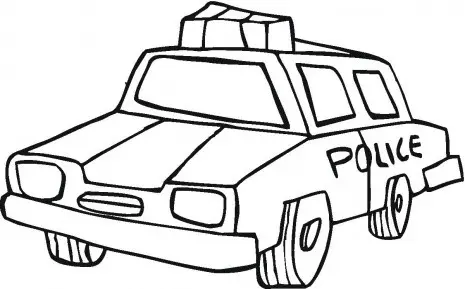 Coloriage Dessin Voiture De Police - Voiture à imprimer
