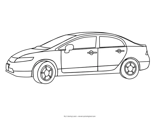Coloriage Voiture de sport élancée à colorier - Enfants à imprimer
