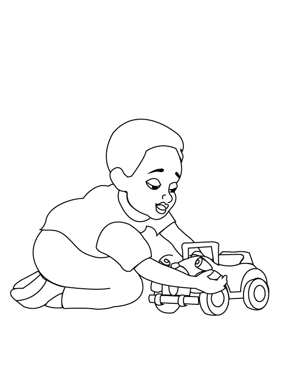 Red Sports Car Racing at Full Speed coloring page to print
