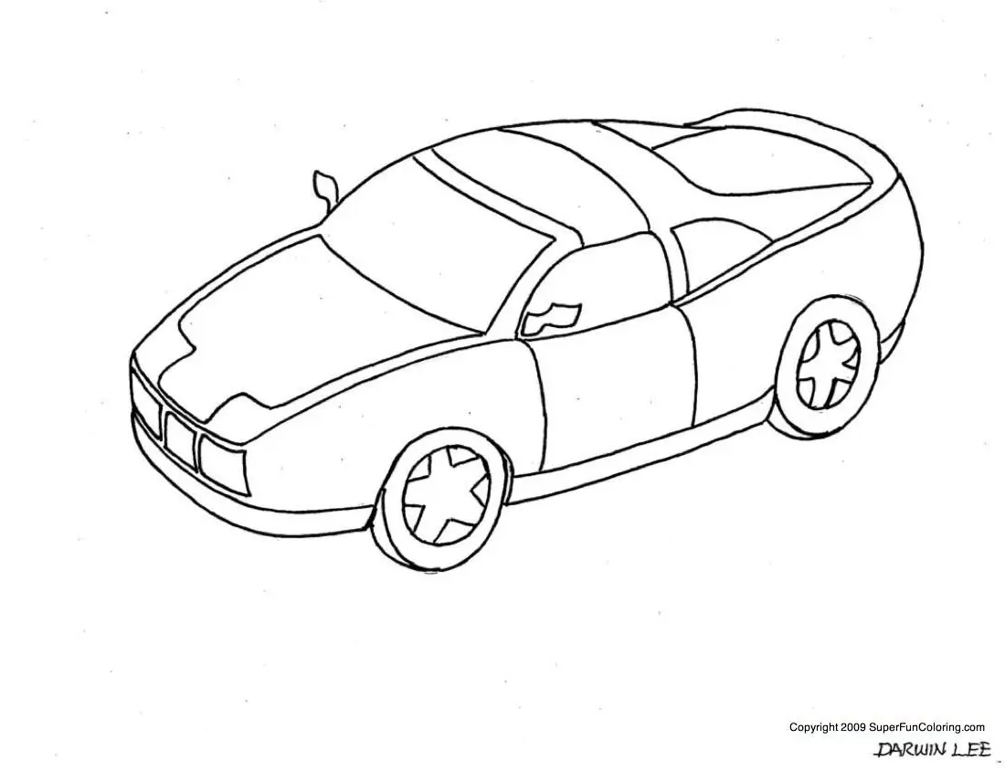 Disegno di Auto sportiva in piena accelerazione da stampare