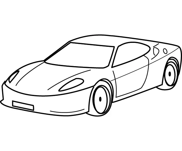 Disegno di Bolide da corsa dalle forme dinamiche da stampare