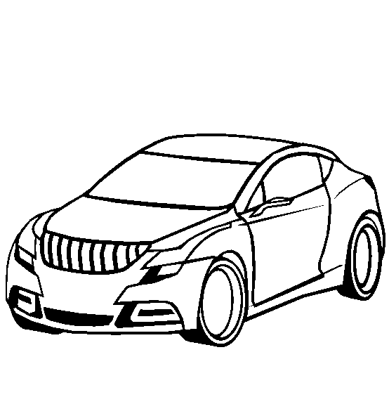 Disegno di Automobile elegante dal design futuristico da stampare