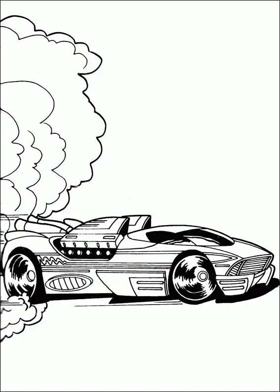 Coloriage Dessin Voiture Hot Wheels - Voiture à imprimer
