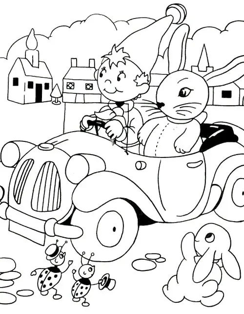 Coloriage Dessin Voiture Oui Oui - Voiture à imprimer