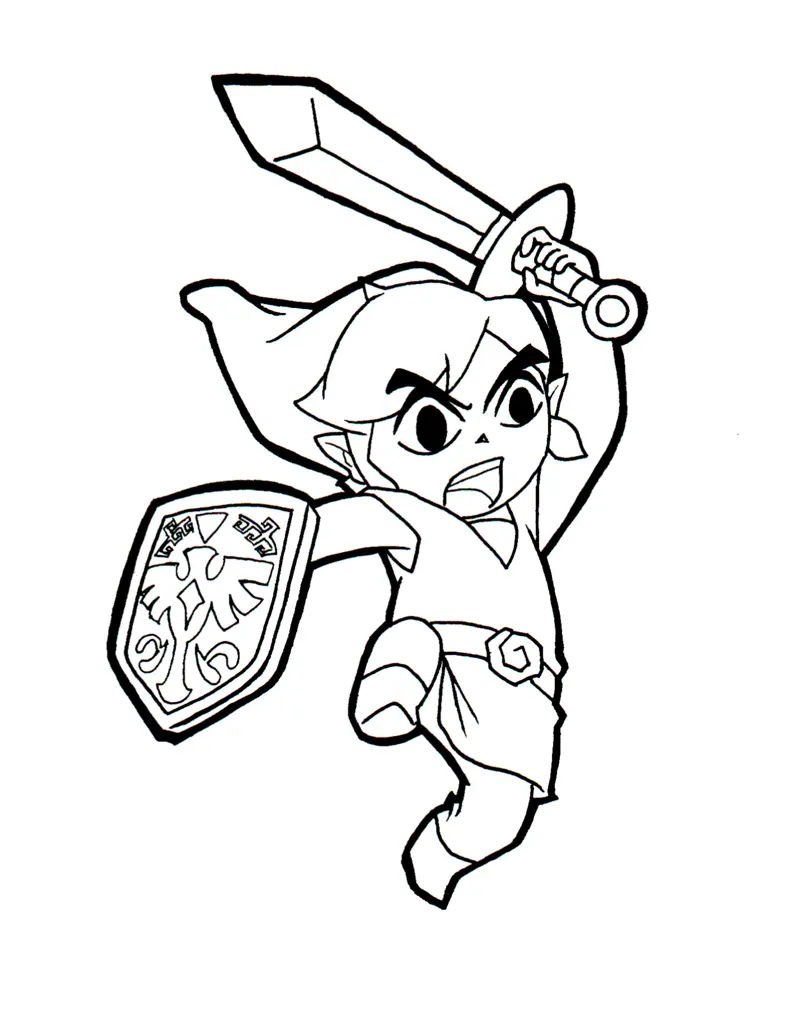 Coloriage Dessin Zelda 17 - Zelda à imprimer