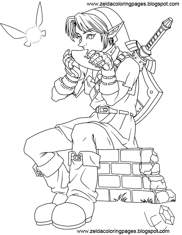 Coloriage Dessin Zelda 19 - Zelda à imprimer