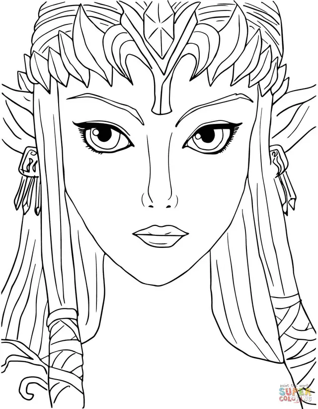 Coloriage Link brandissant l'Épée de légende - Zelda à imprimer