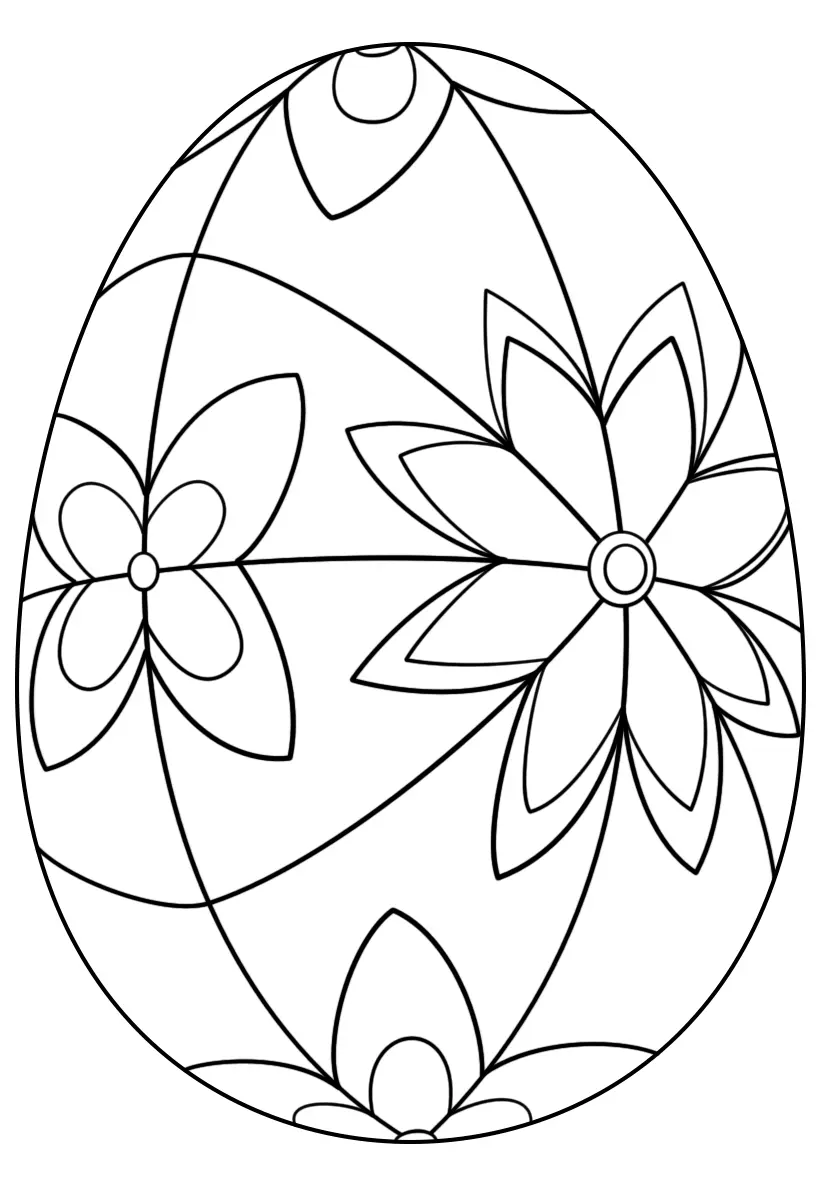 Coloriage Detailed Œuf De Pâques - Pâques à imprimer