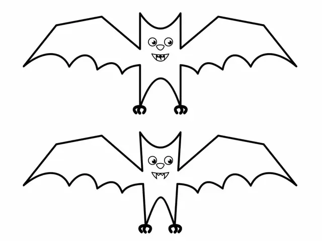 Desenho de Dois Morcegos Vampiros para colorir