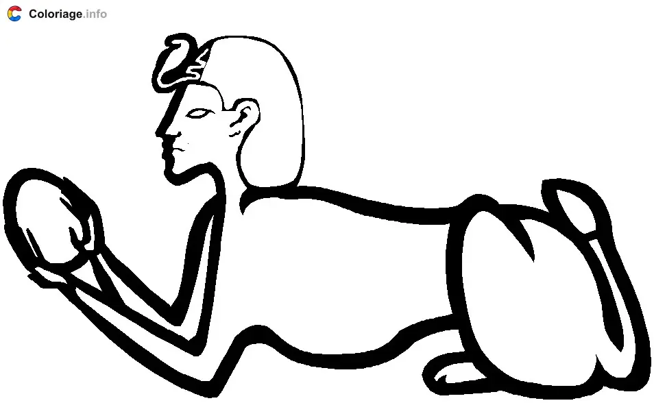 Egyptian God coloring page to print