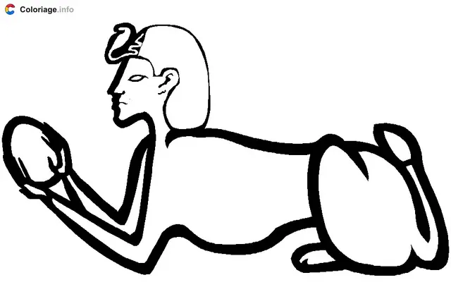 Coloriage Dieu d'Égypte - Égypte à imprimer