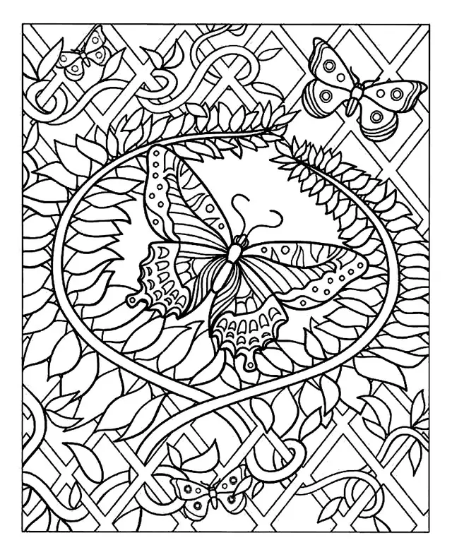 Coloriage Difficile Papillon - Papillon à imprimer