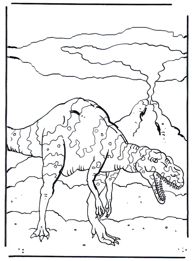Coloriage Tricératops majestueux en position de charge - Dinosaure à imprimer