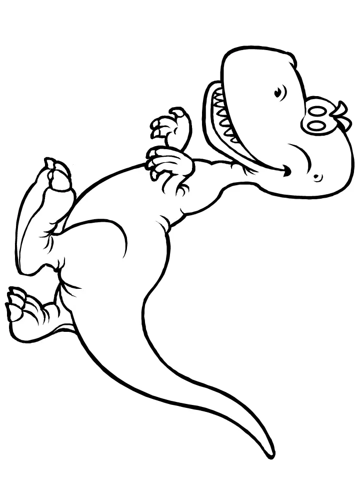 Kleurplaat Triceratops met hoorns in gevechtshouding om te printen