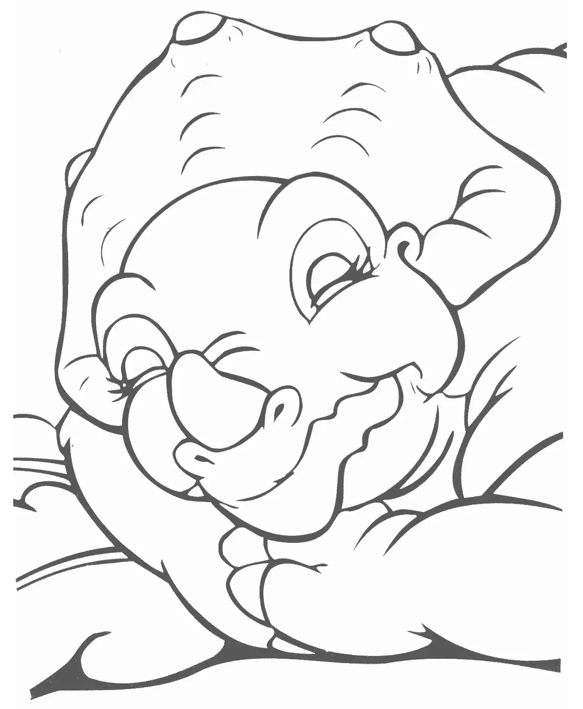 T-Rex with Sharp Teeth coloring page to print