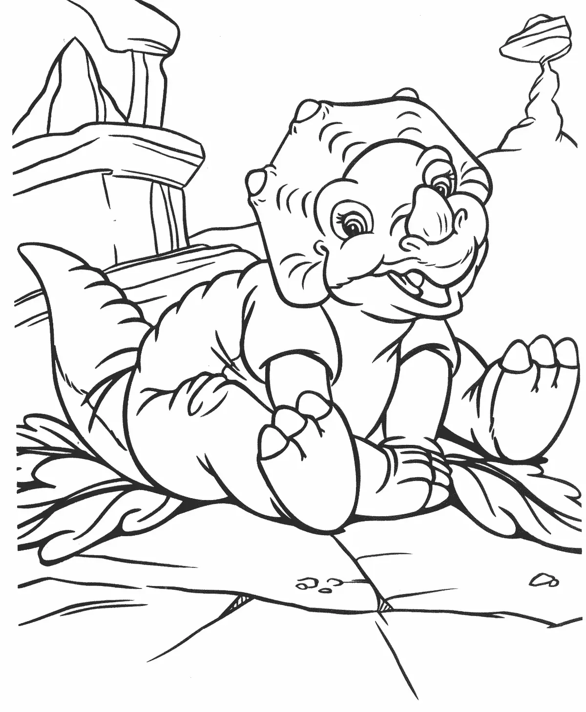 Stegosaurus with Sharp Back Plates coloring page to print