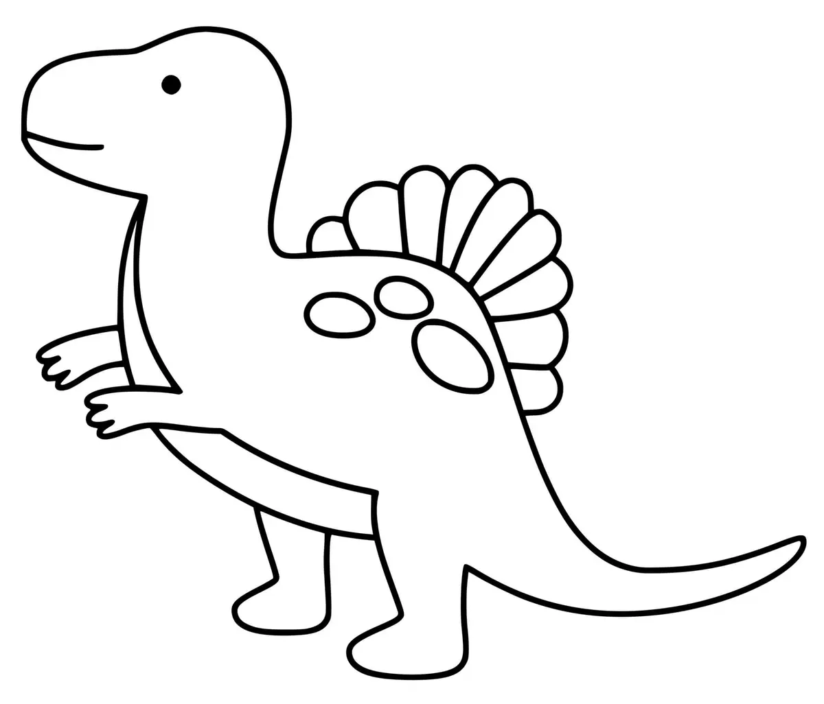 Cute Dinosaur coloring page to print