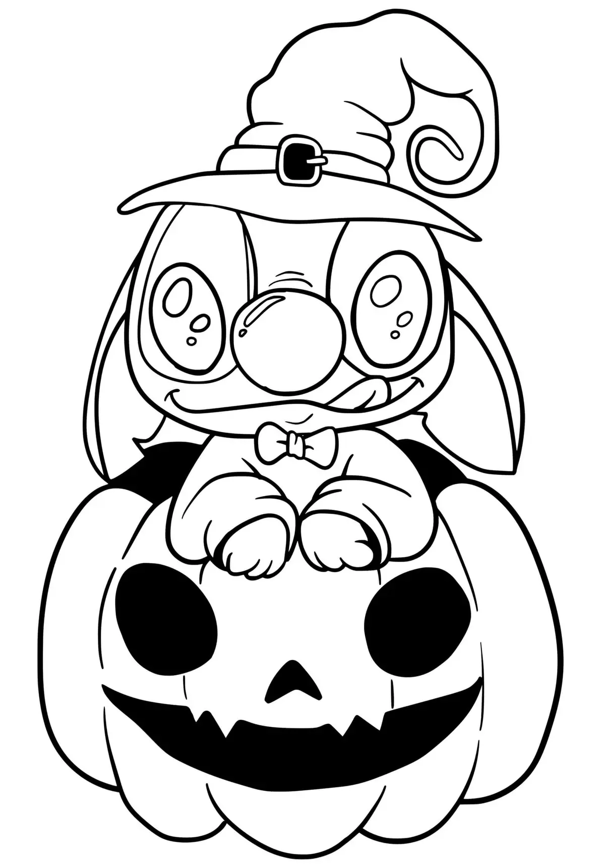 Ausmalbild Disney Halloween Stitch Ausmalbilder zum Ausdrucken