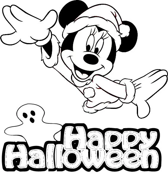 Coloriage Disney Halloween - Halloween fantome à imprimer