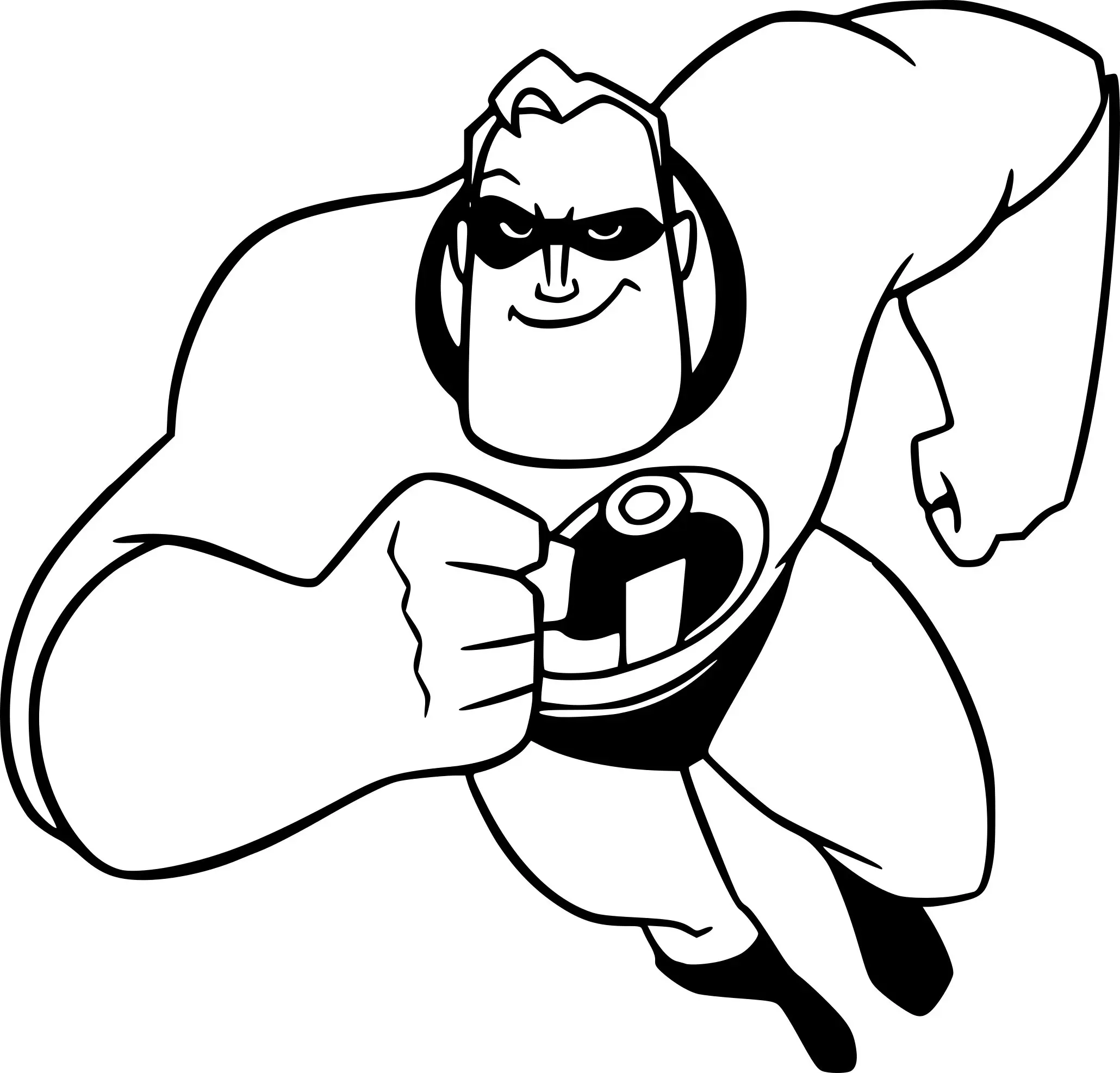 Coloriage Disney Les Indestructibles Hero - Super héros à imprimer