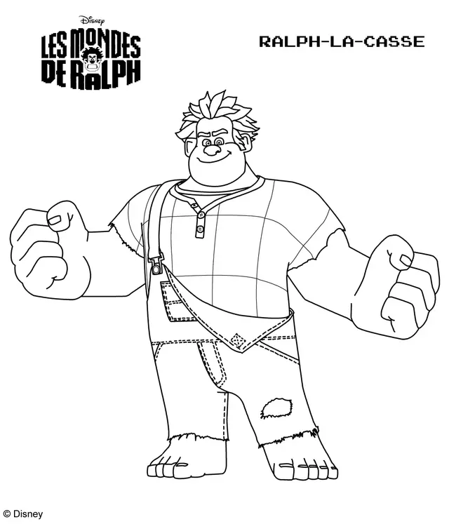 Coloriage Ralph détruisant les mondes numériques - Disney à imprimer