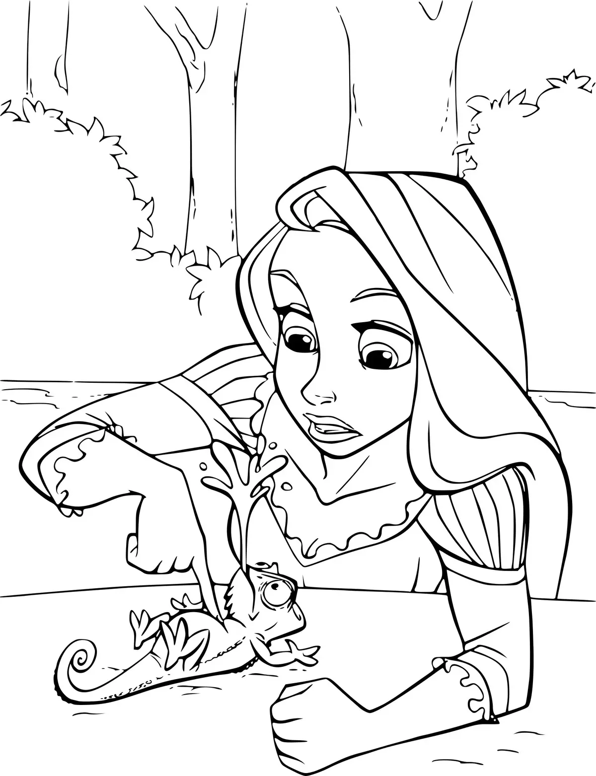 Disney Rapunzel Princess coloring page to print