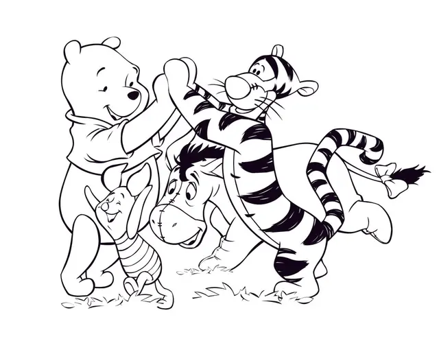 Coloriage Disney winnie ourson au parc - Disney à imprimer