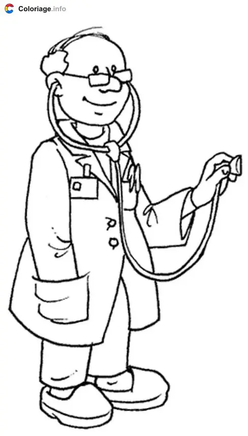 Doctor coloring page to print