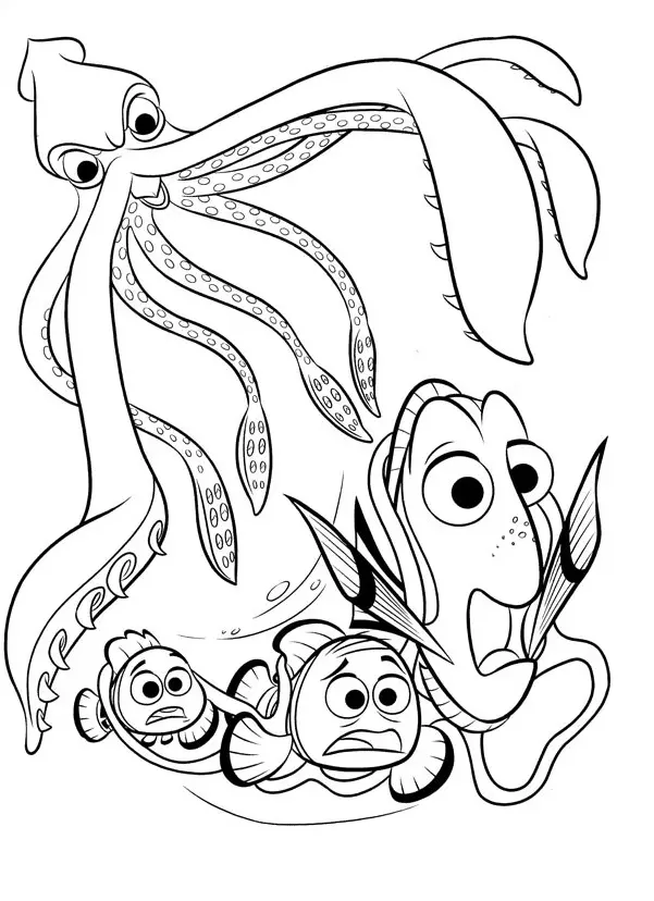 Coloriage Dory Cherche Ses Parents - Le Monde de Dory à imprimer
