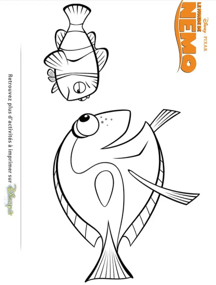 Coloriage Dory Et Nemo - Le Monde de Dory à imprimer