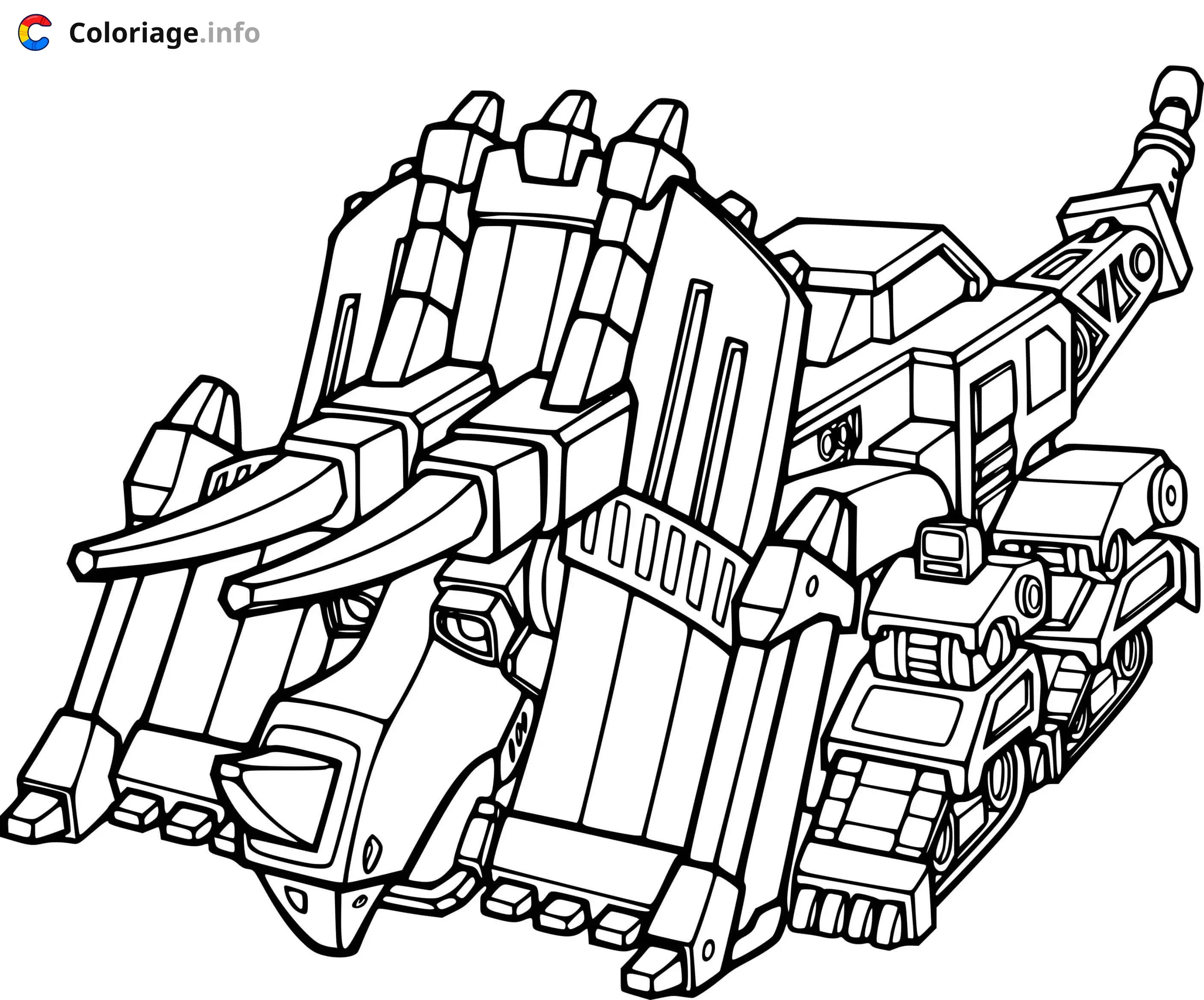 Dozer from Dinotrux Supercharged coloring page to print