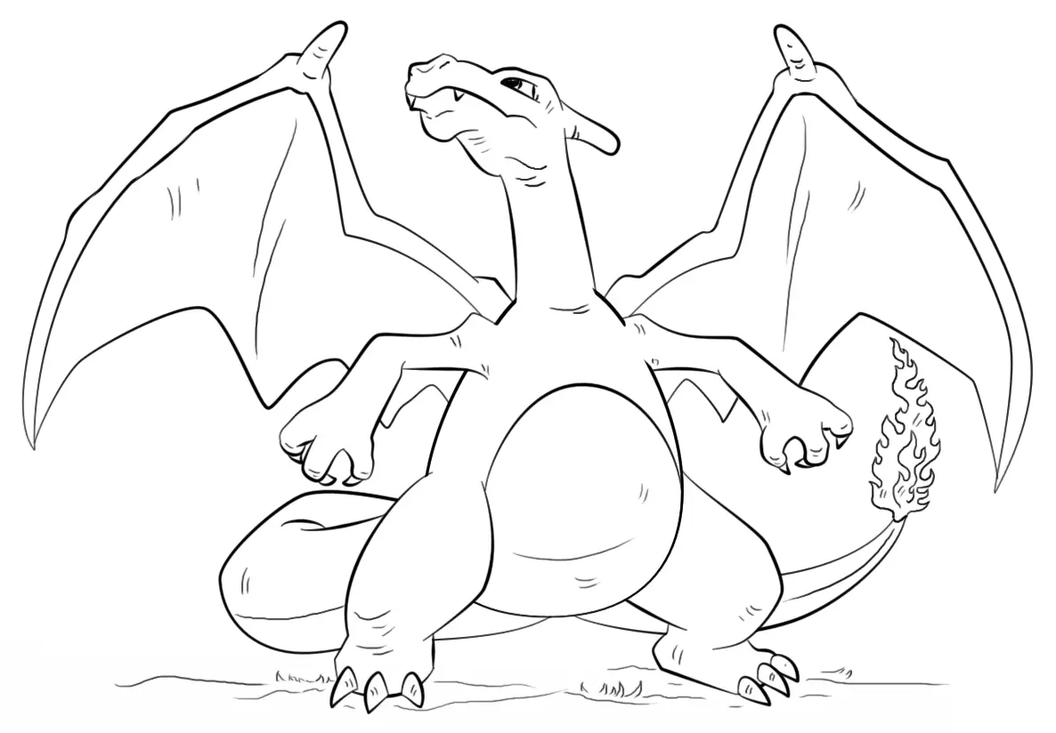 Charizard Pokemon coloring page to print