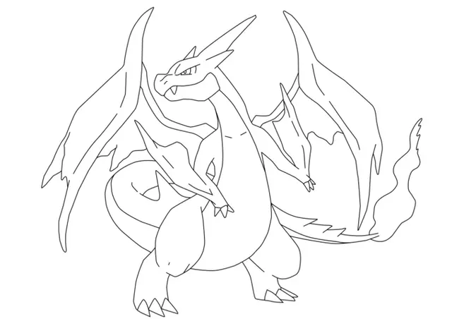Coloriage Dracaufeu Y Pokemon - Pokémon à imprimer