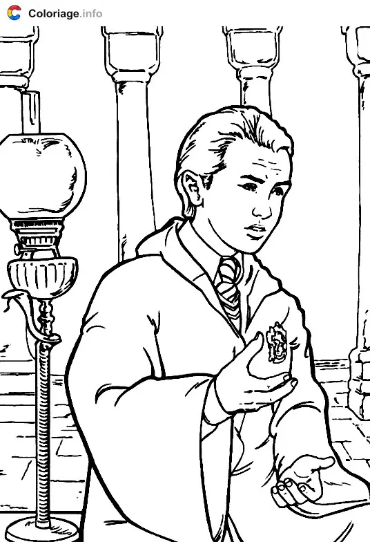 Coloriage Drago Malefoy - Harry potter à imprimer