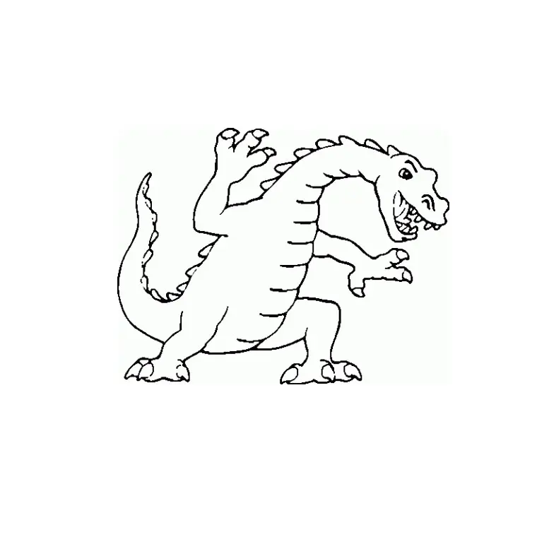 Easy Dragon coloring page to print