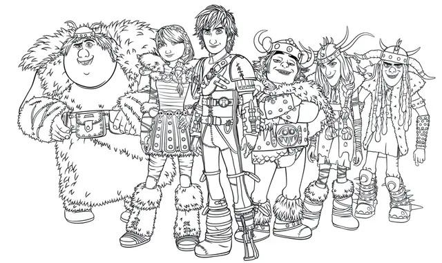 Coloriage Dragon Riders How To Train Your Dragon - Dragon à imprimer