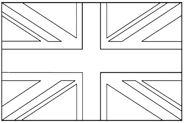 Coloriage Drapeau Angleterre - Drapeau à imprimer