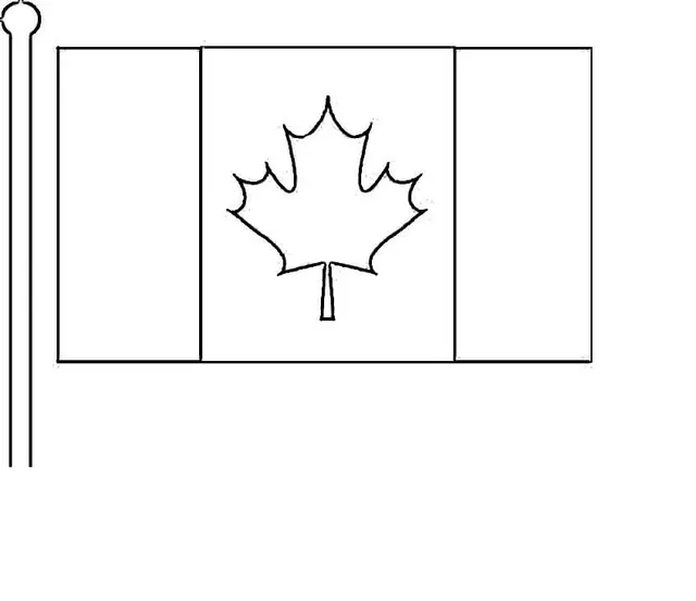 Kleurplaat Vlag van Canada kleurplaten om te printen