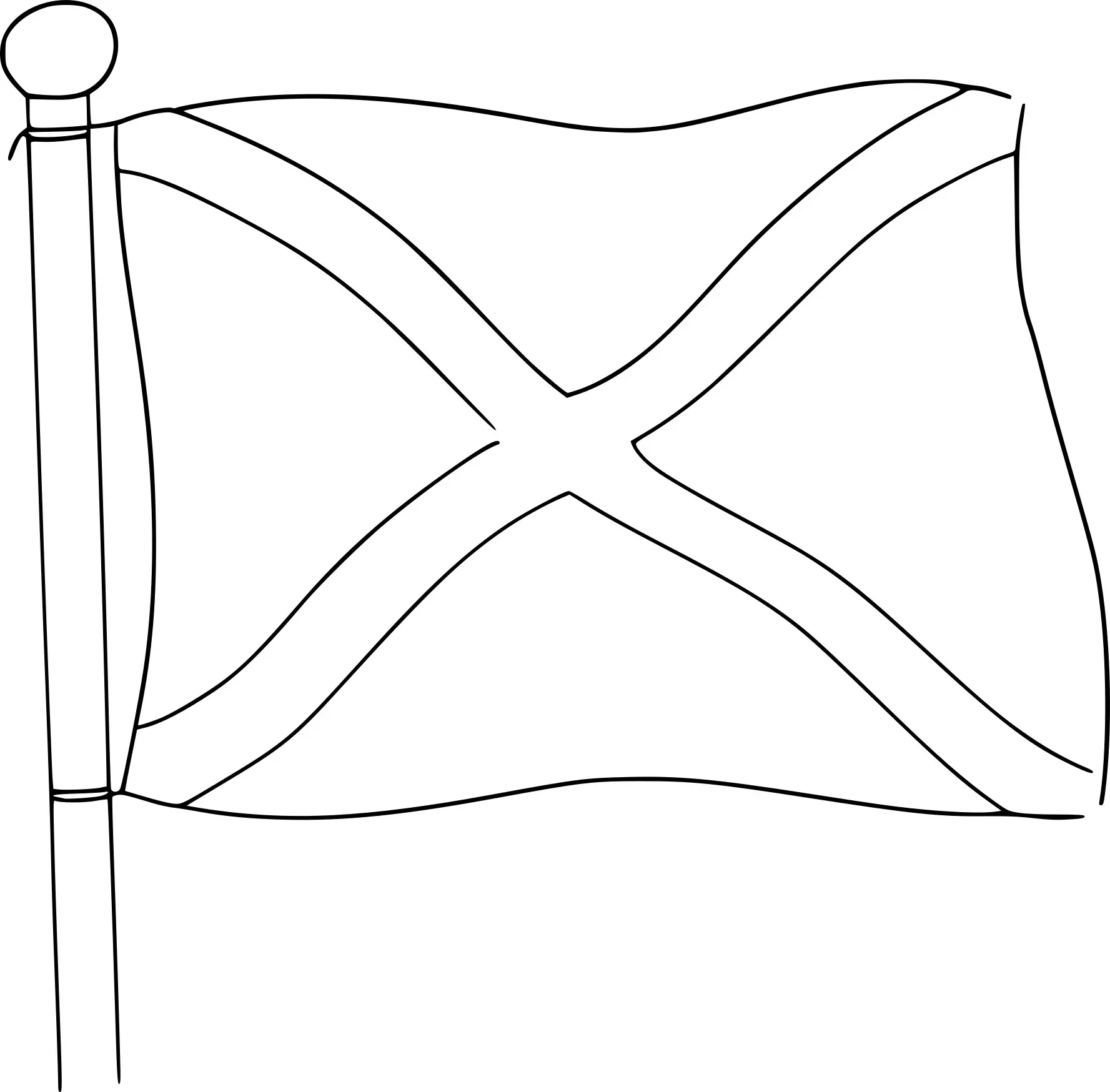 Coloriage Drapeau Écosse - Drapeau à imprimer