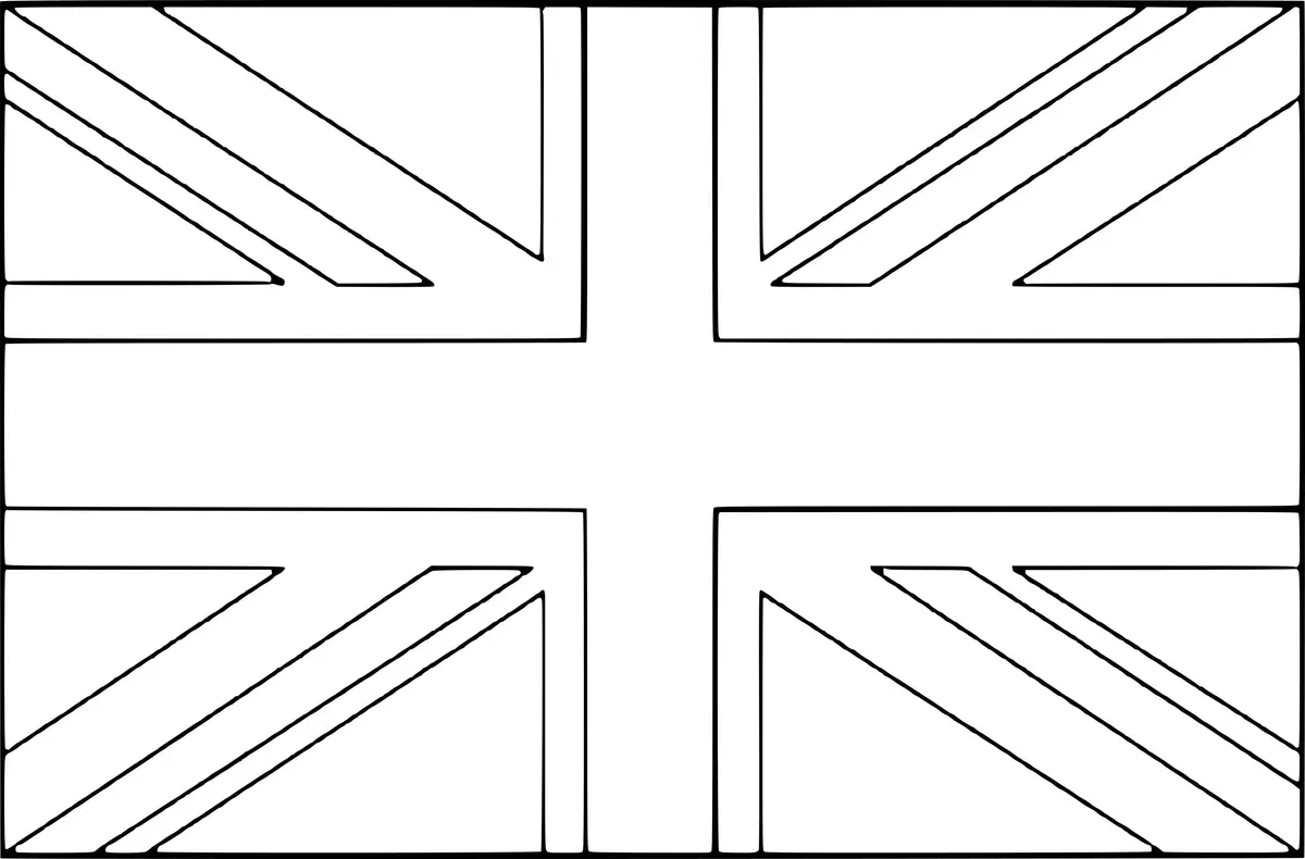 Dibujo de Bandera del Reino Unido para colorear