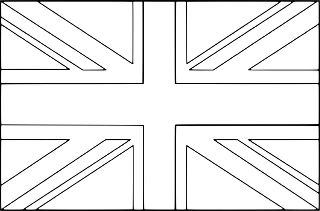 Coloriage Drapeau Royaume-Uni - Drapeau à imprimer