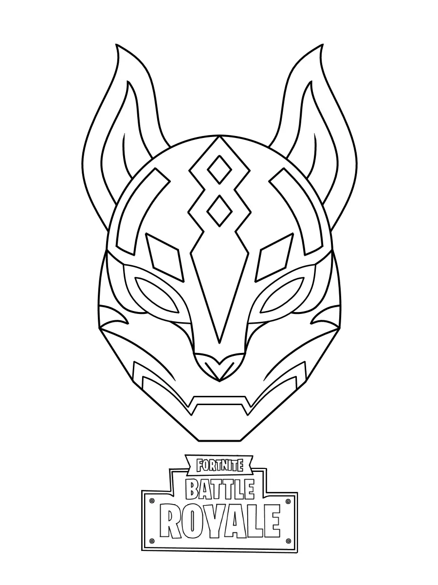 Drift Ultimate Mask Fortnite coloring page to print