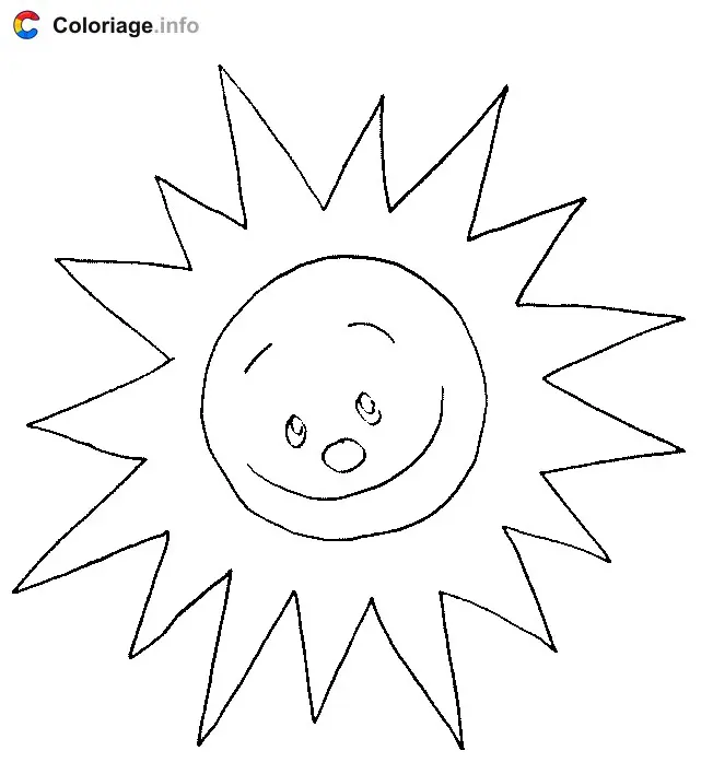 Sunshine coloring page to print