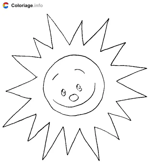 Coloriage Du soleil - Soleil à imprimer