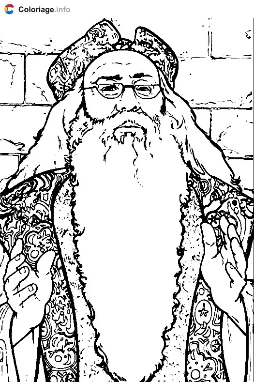 Dumbledore coloring page to print