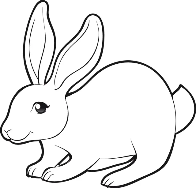 Coloriage Lapin Mignon pour Pâques - Lapin à imprimer