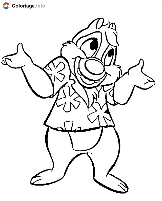 Desenho de Esquilo Tac para colorir