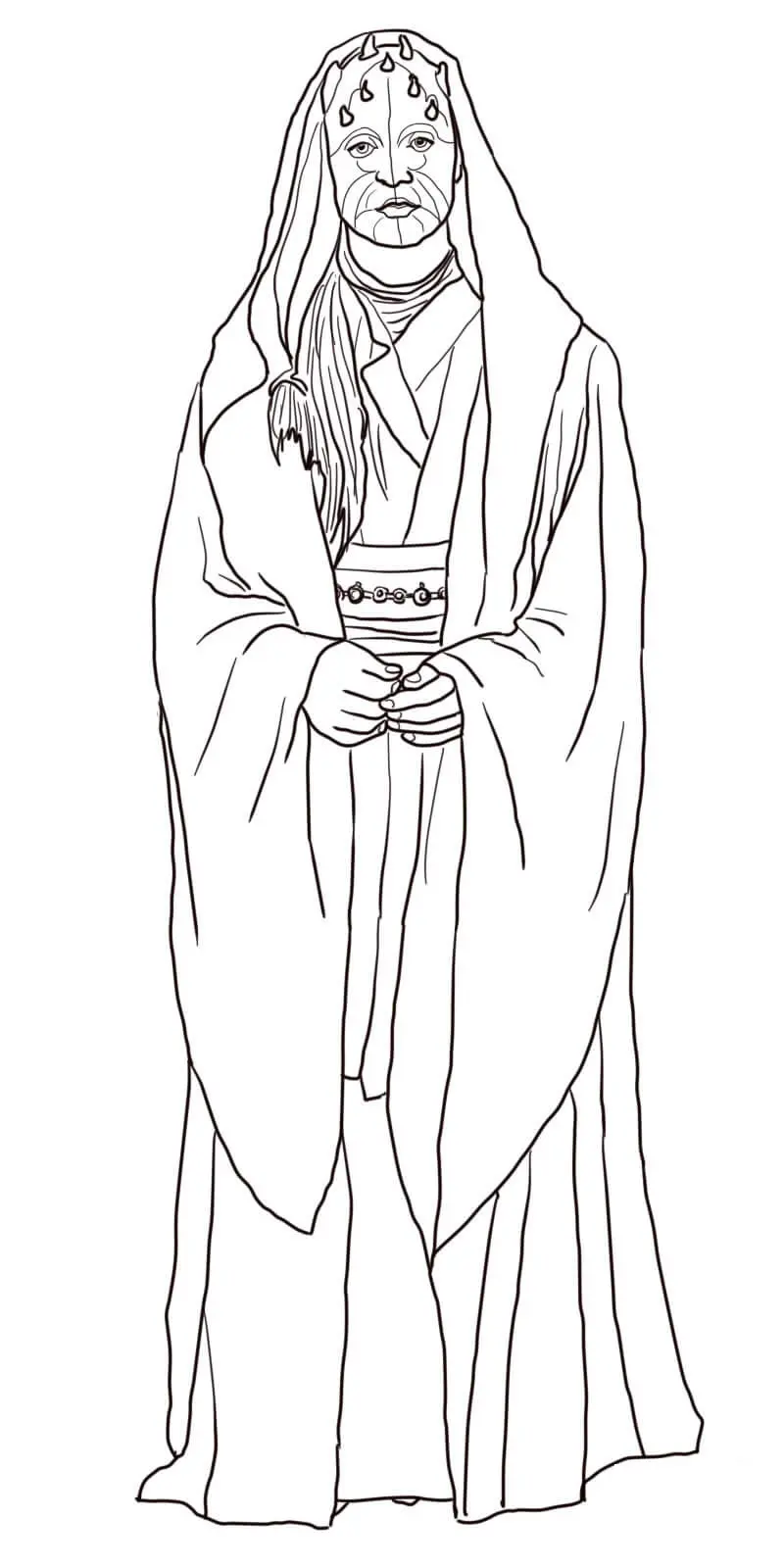 Coloriage Eeth Koth Star Wars The Clone Wars - Star wars à imprimer
