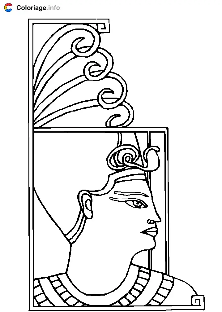 Egyptian Profile coloring page to print