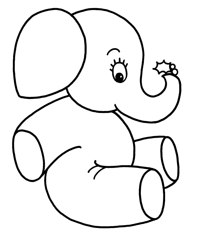 Coloriage Éléphant africain en balade - Afrique à imprimer